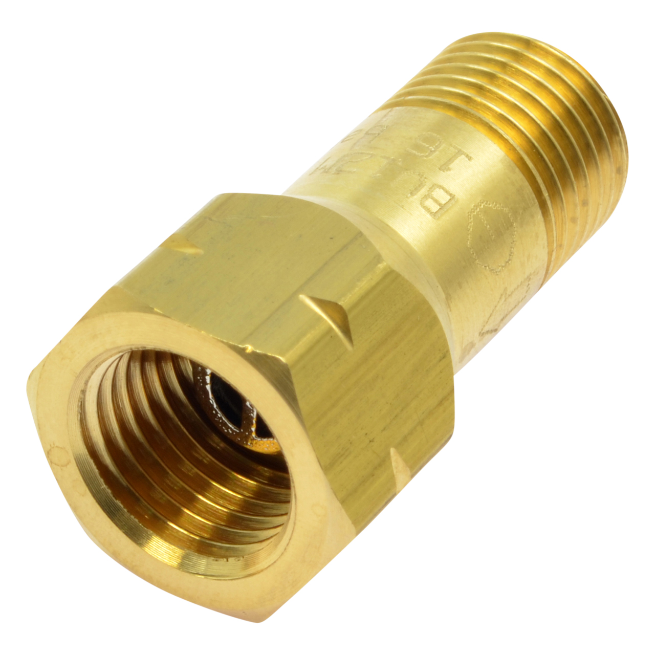 Gasrücktrittventil Innen-/Aussengewinde 1/4" LH