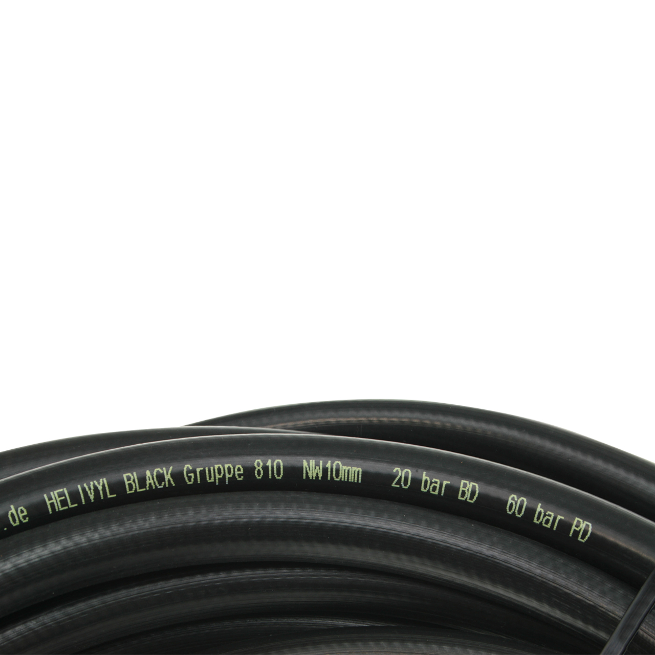 Hochdruckschlauch, bis 20 bar, 10 x 3 mm, schwarz, Meterware