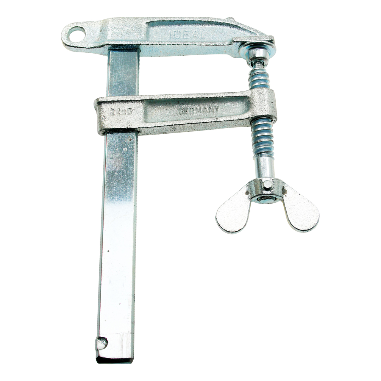 Pol-Zwinge mit Flügelschraube, 400 A, 80 x 150 mm, Schiene 22 x 6 mm, Germany