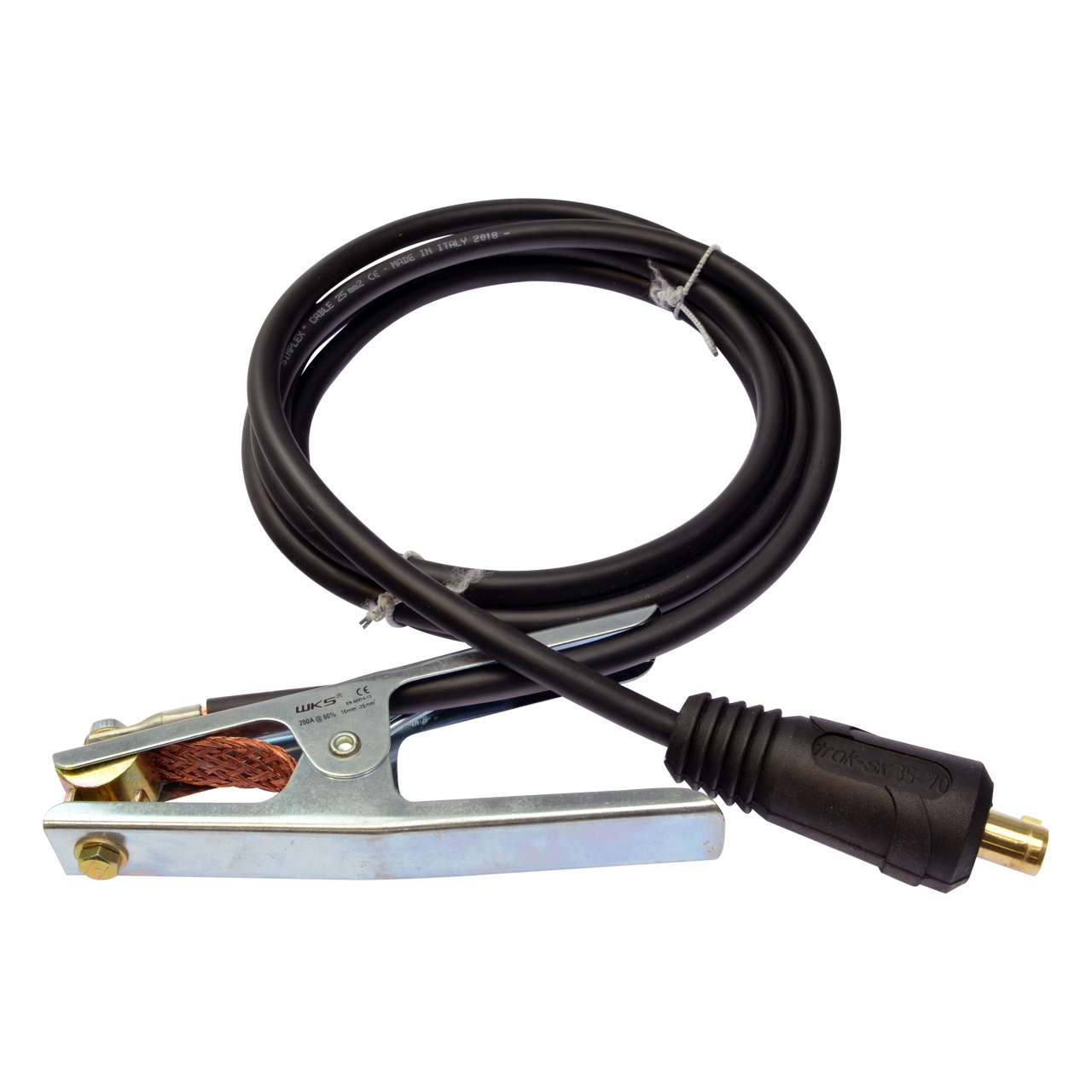 Massekabel PVC mit Masseklemme 250 A, 25 mm², Dorn 13 mm