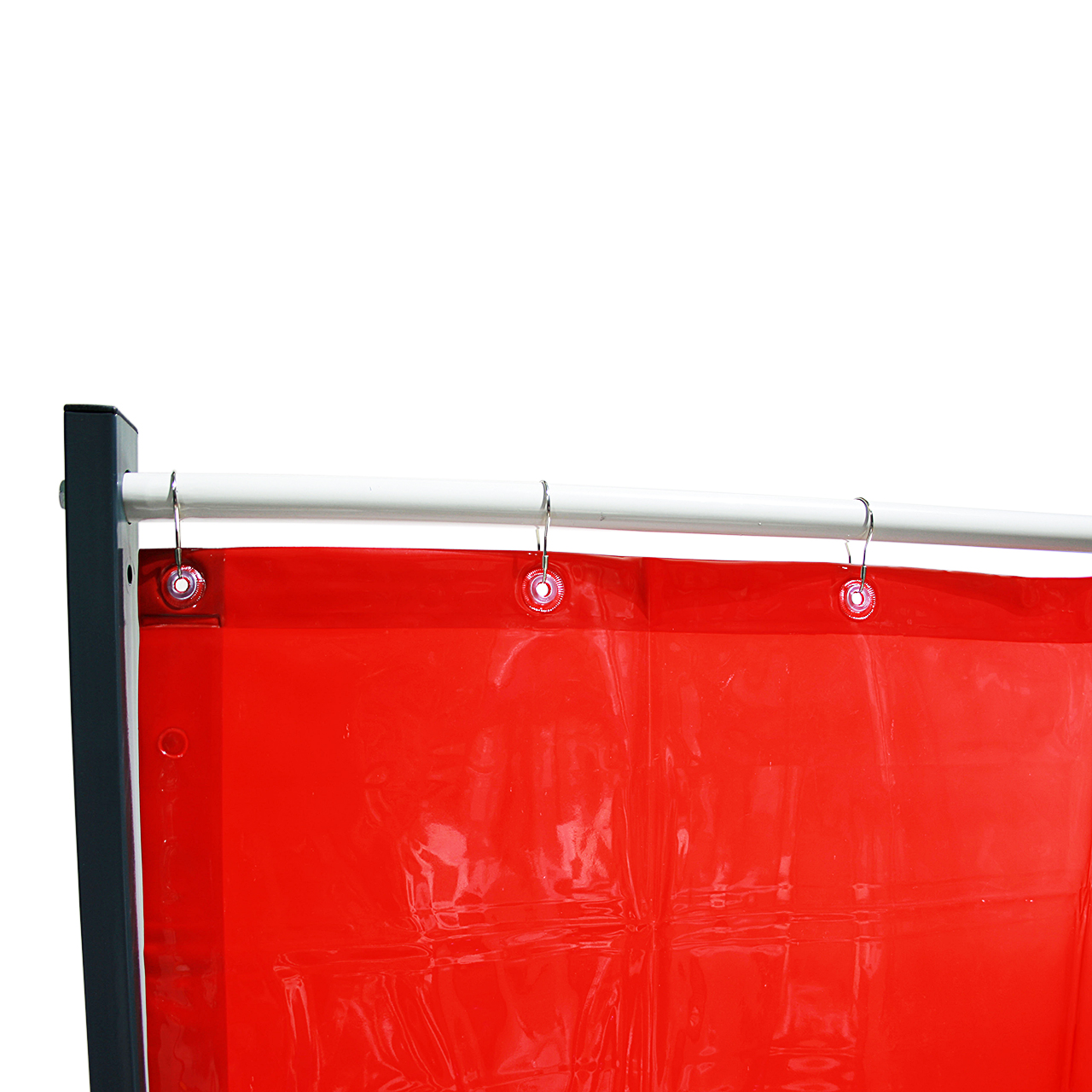 PVC-Vorhang Schutzstufe rot, 1,40 m breit, mit 7 Aufhängeösen