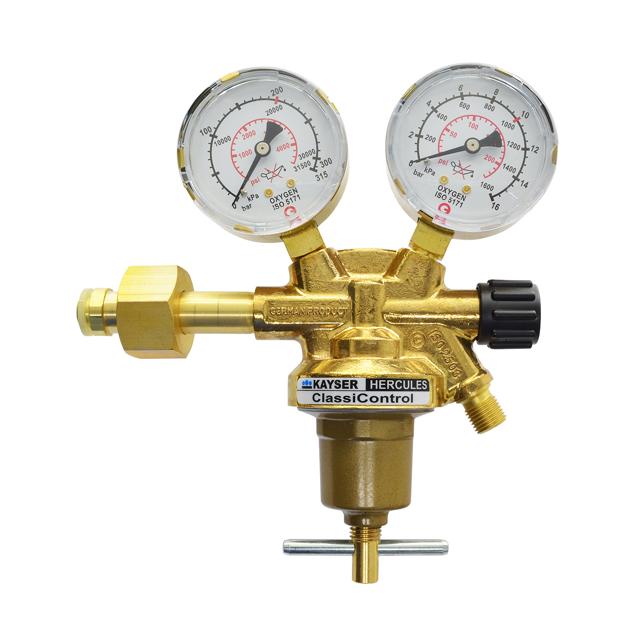 Flaschendruckminderer ClassicControl, Sauerstoff, 200 bar, 0 - 10 bar