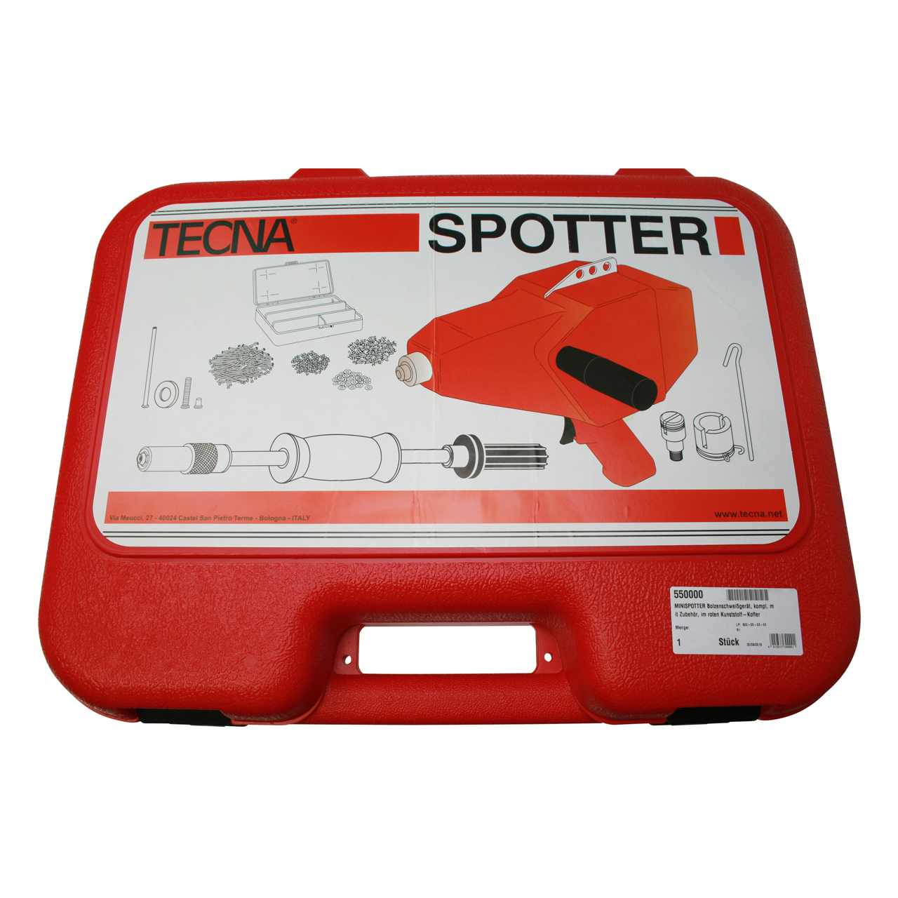 MINISPOTTER Bolzenschweißgerät, mit Zubehör, im roten Kunststoffkoffer