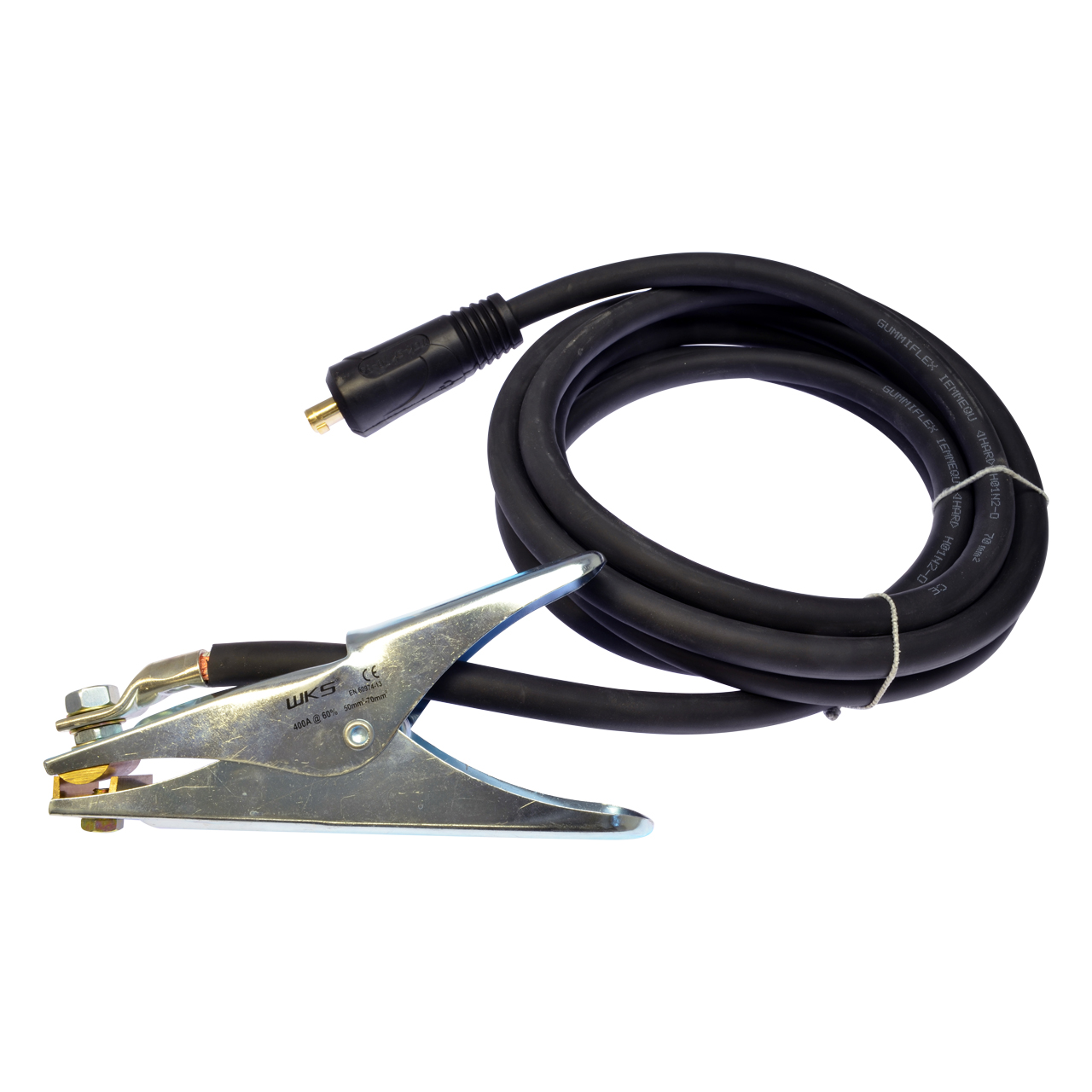 Massekabel PVC mit Masseklemme 600 A, 95 mm², Dorn 13 mm