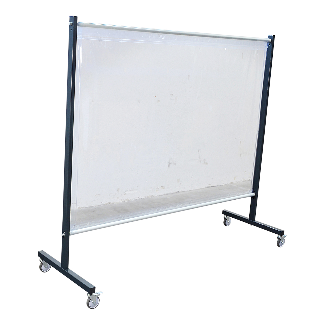 SST1 Schutzwand, 2,0 x 2,15 m (H x B), fahrbar, PVC-Spannvorhang, transparent