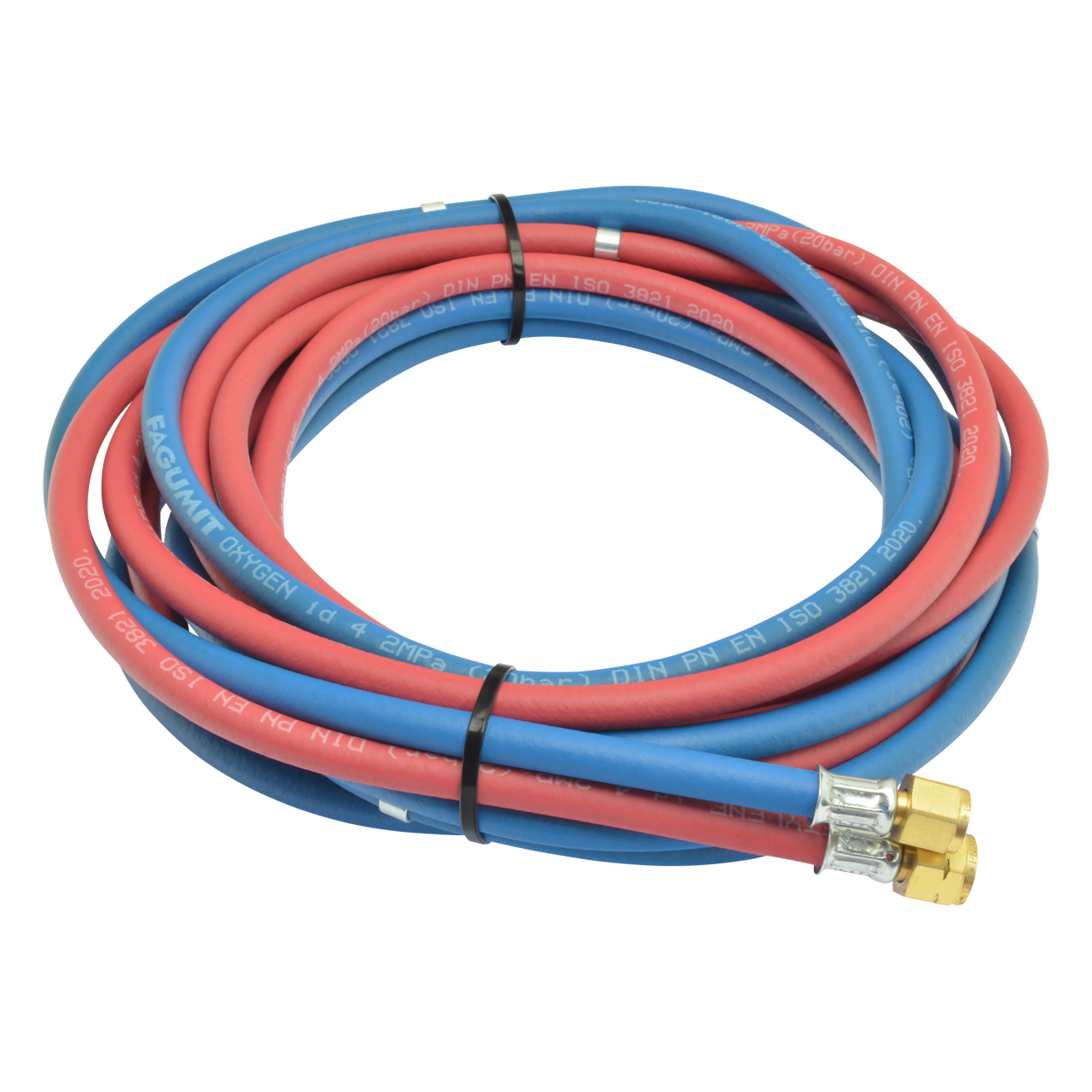 Autogenschlauch, Azetylen/Sauerstoff, beide 4 x 3,5 mm, fertig montiert