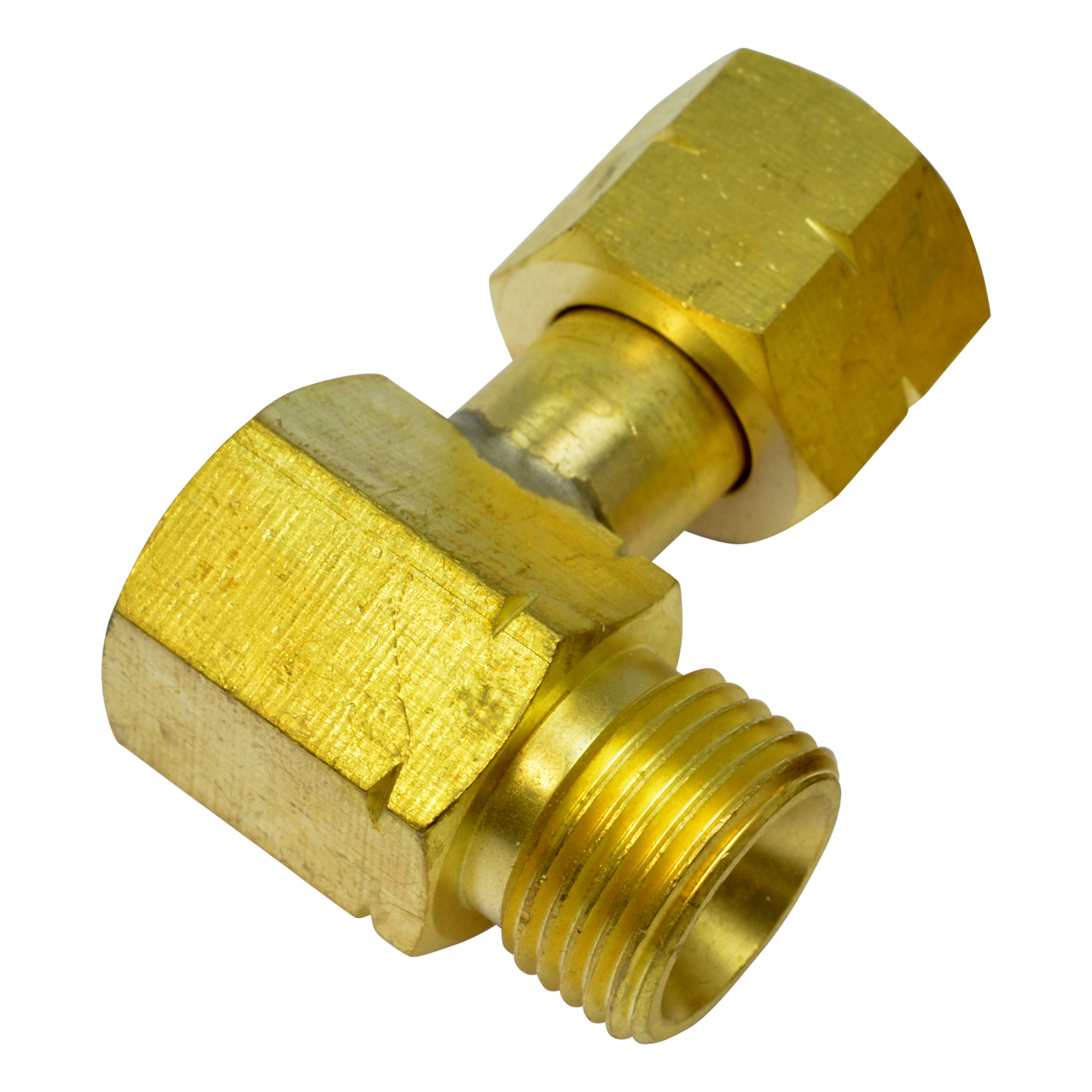 Winkelstück 90°, G1/4" LH Innengewinde x G1/4" LH Außengewinde