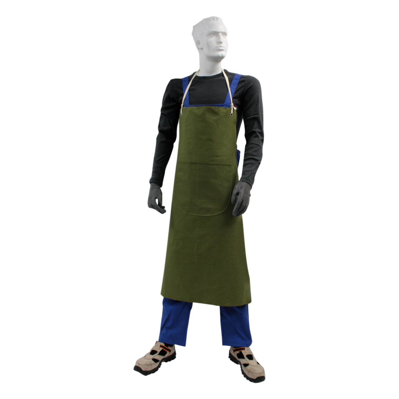 Segeltuchschürze, olivgrün, Größe 80 x 100 cm