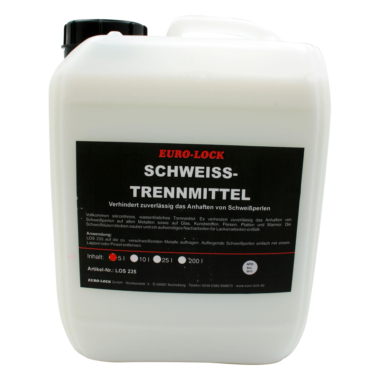 Schweiß-Trennmittel auf Wasserbasis, EURO-LOCK