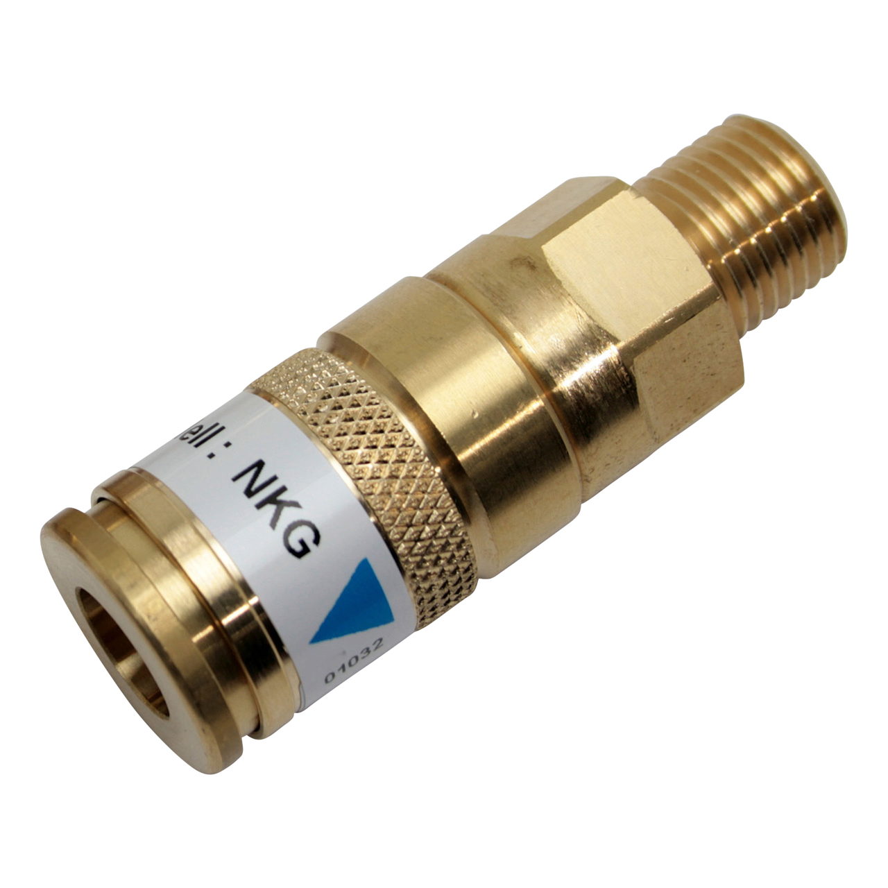 Schnellkupplung Brenner, N-Serie Kupplung, Sauerstoff, 1/4" RH Außengewinde