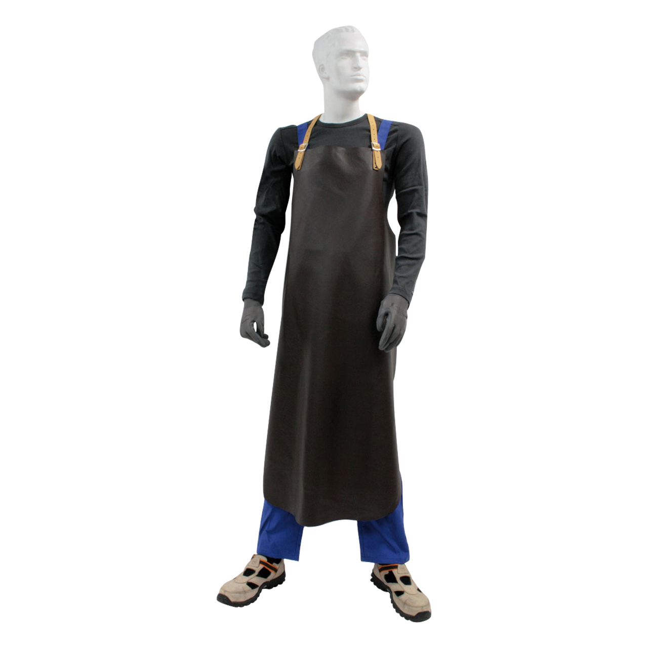 Schweißerschürze, Vollleder, braun, schwere/feste Ausführung, Größe 80 x 100 cm