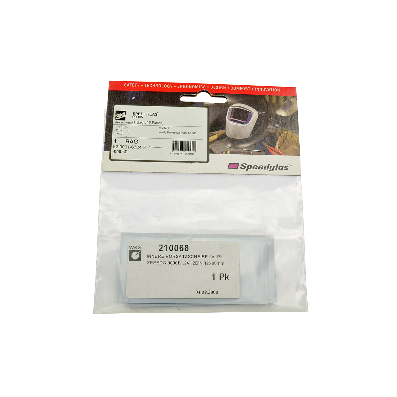 Innenscheiben für SPEEDGLAS 9002 F/V, DIN 1, 42 x 90 mm, 5er Pack