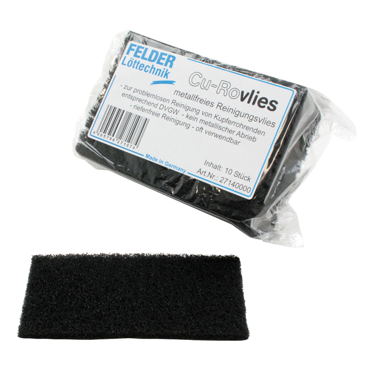 Reinigungsvlies metallfrei, 10 Stück/Pack