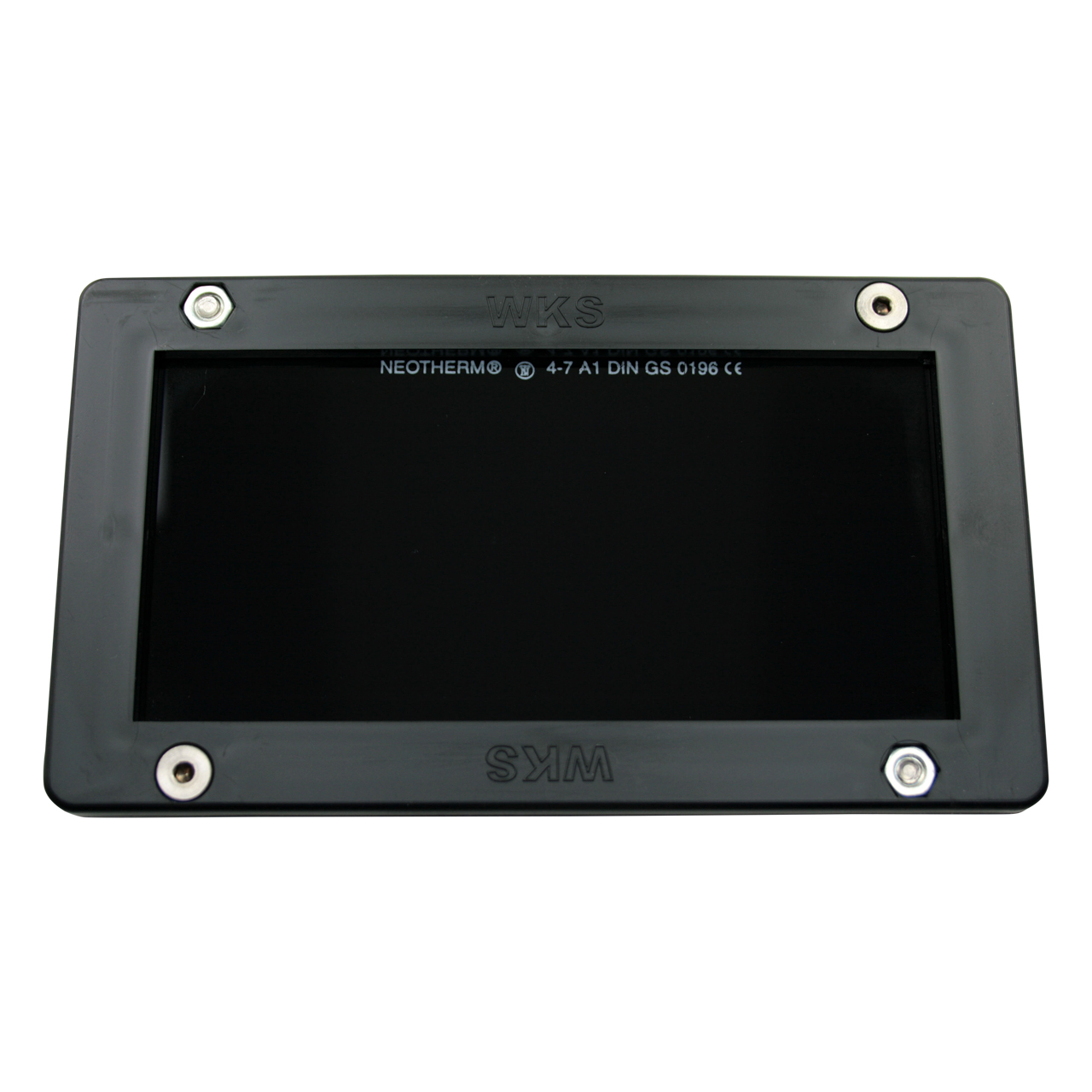 DIN 4/7 Ofenschauglas 60 x 120 x 3 mm, im Rahmen, mit Ledertasche