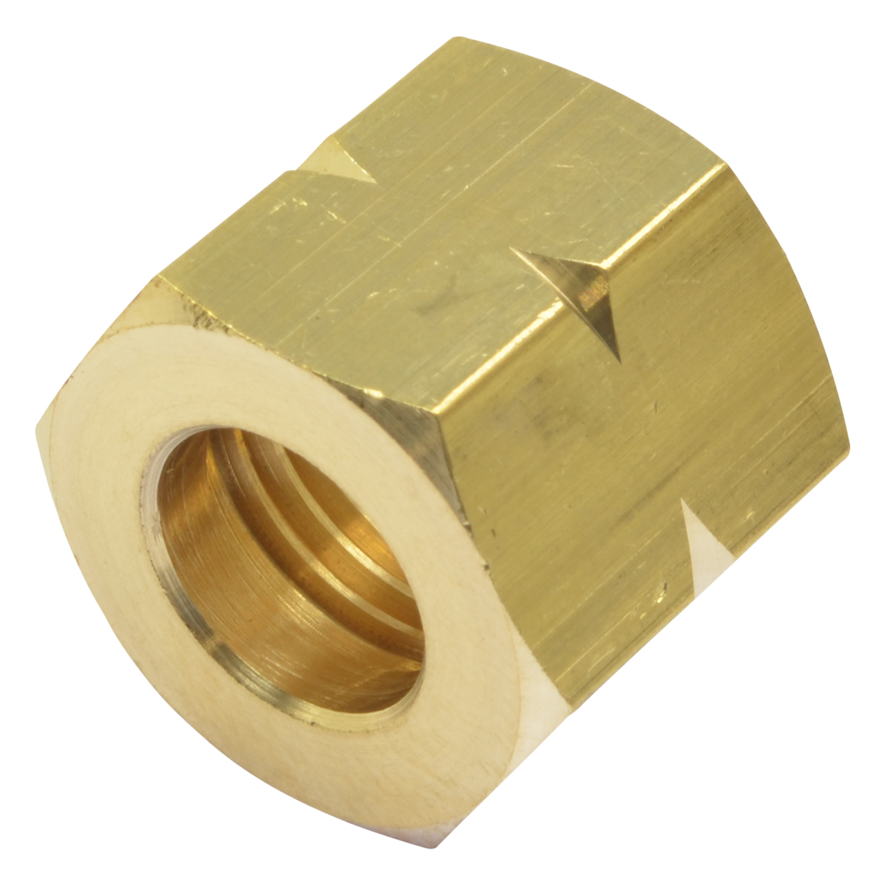 Überwurfmutter, 1/4'' LH, Bohrung 9,5 mm, für Tüllen bis Ø 6 mm