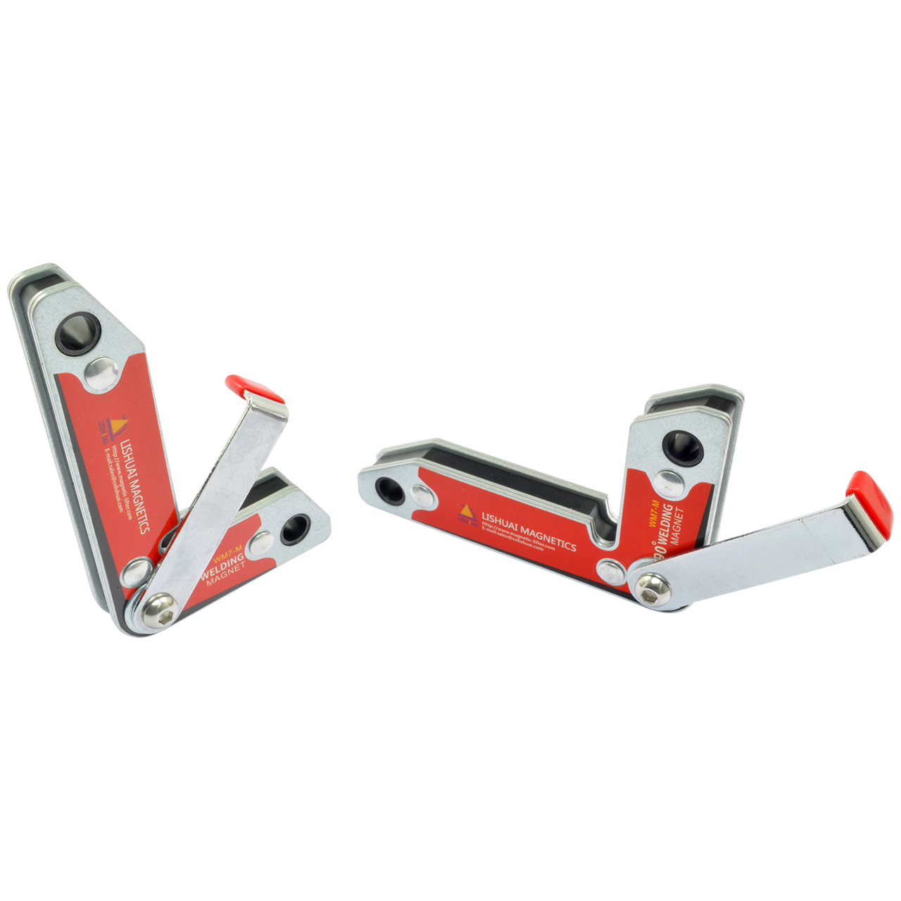 Winkelfixierer, 2er Pack, 30/60/90/270°, 110x70x14 mm, Haftkraft ca. 35 kg