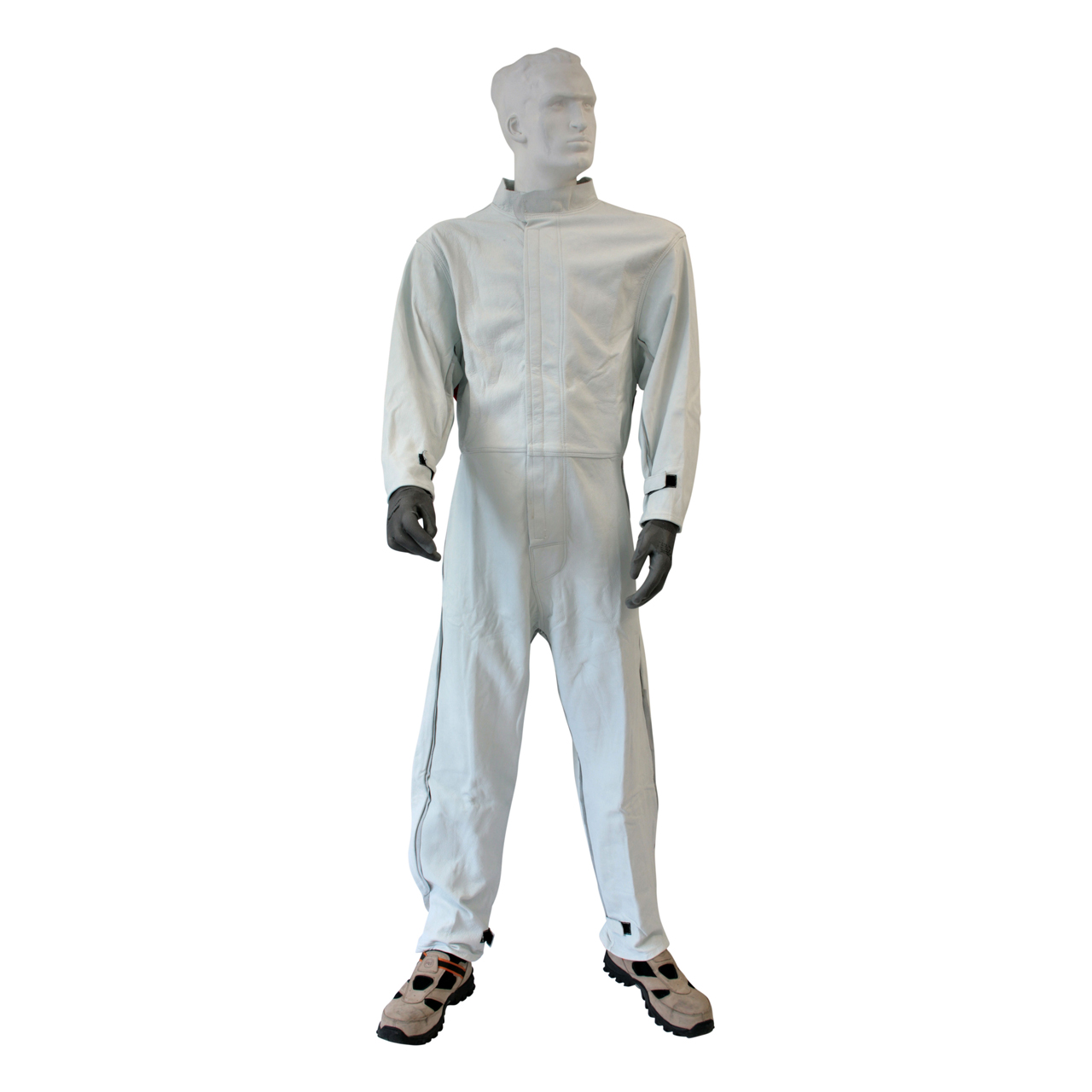 Sandstrahloverall aus Vollleder, Rücken aus Baumwolle