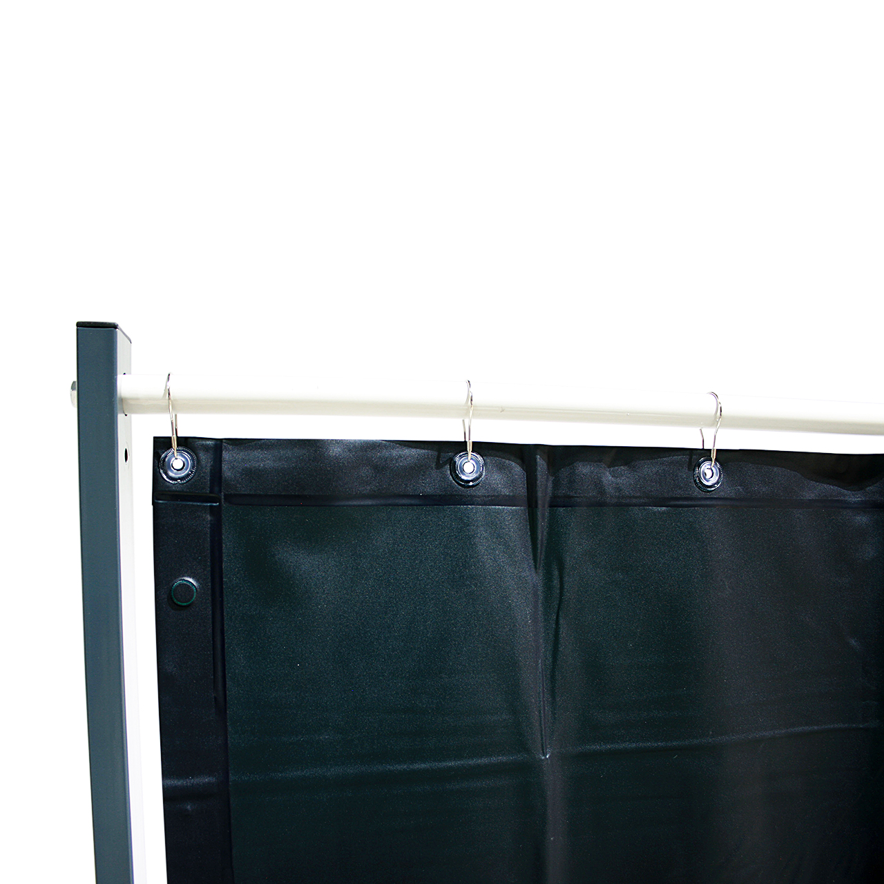 PVC-Vorhang Schutzstufe grün R9, 1,40 m breit, mit 7 Aufhängösen