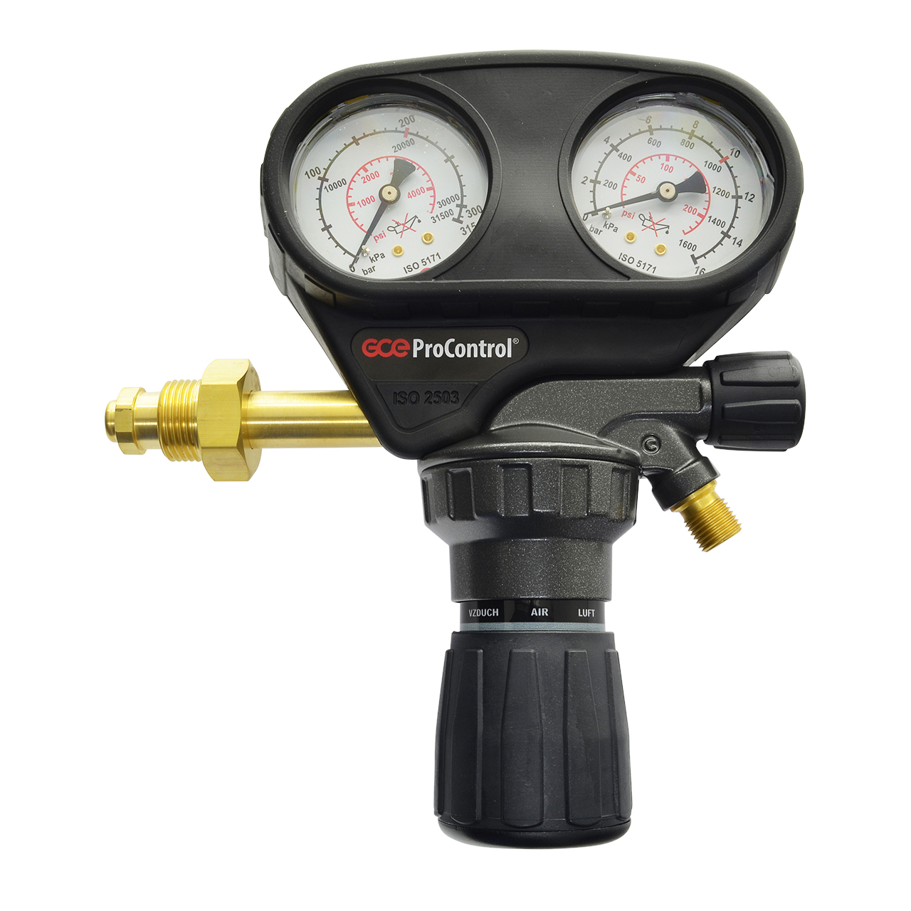 Flaschendruckminderer ProControl, Druckluft, 200 bar, 0 - 10 bar