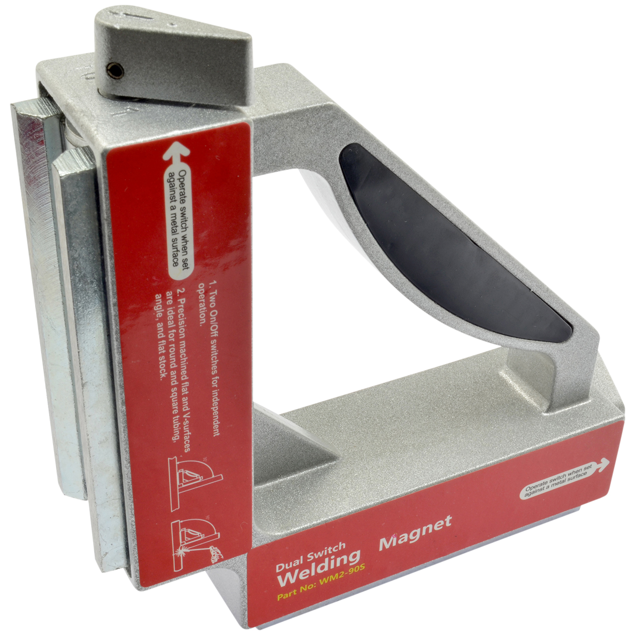 Winkelfixierer 90°, 148x148x38 mm, abschaltbar, Haftkraft ca. 50 kg