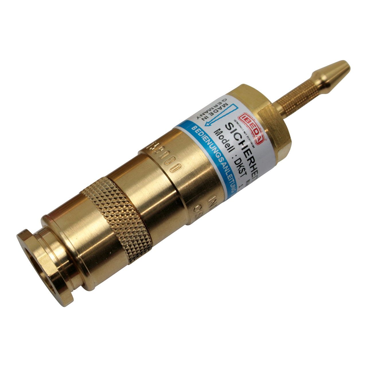 Sicherheitseinrichtung brennerseitig, D-Serie (EN 561), Sauerstoff, Tülle 4 mm