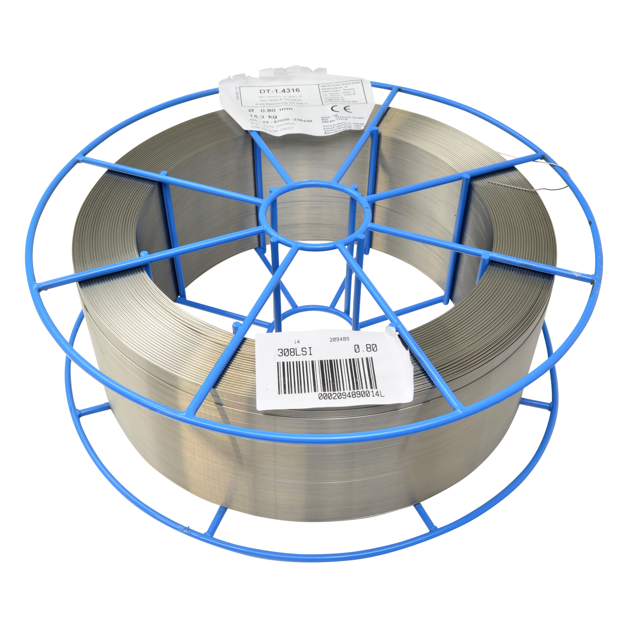 Schutzgas Schweißdraht Edelstahl V2A, Werkstoff 1.4316, 15 kg Spule, K300