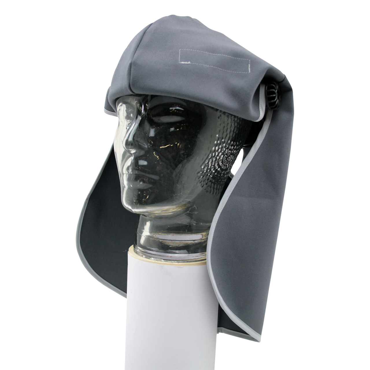 Kopfschutz für Kopfbandmontage mit Nackenschutz, SECAN grau, schwer entflammbar