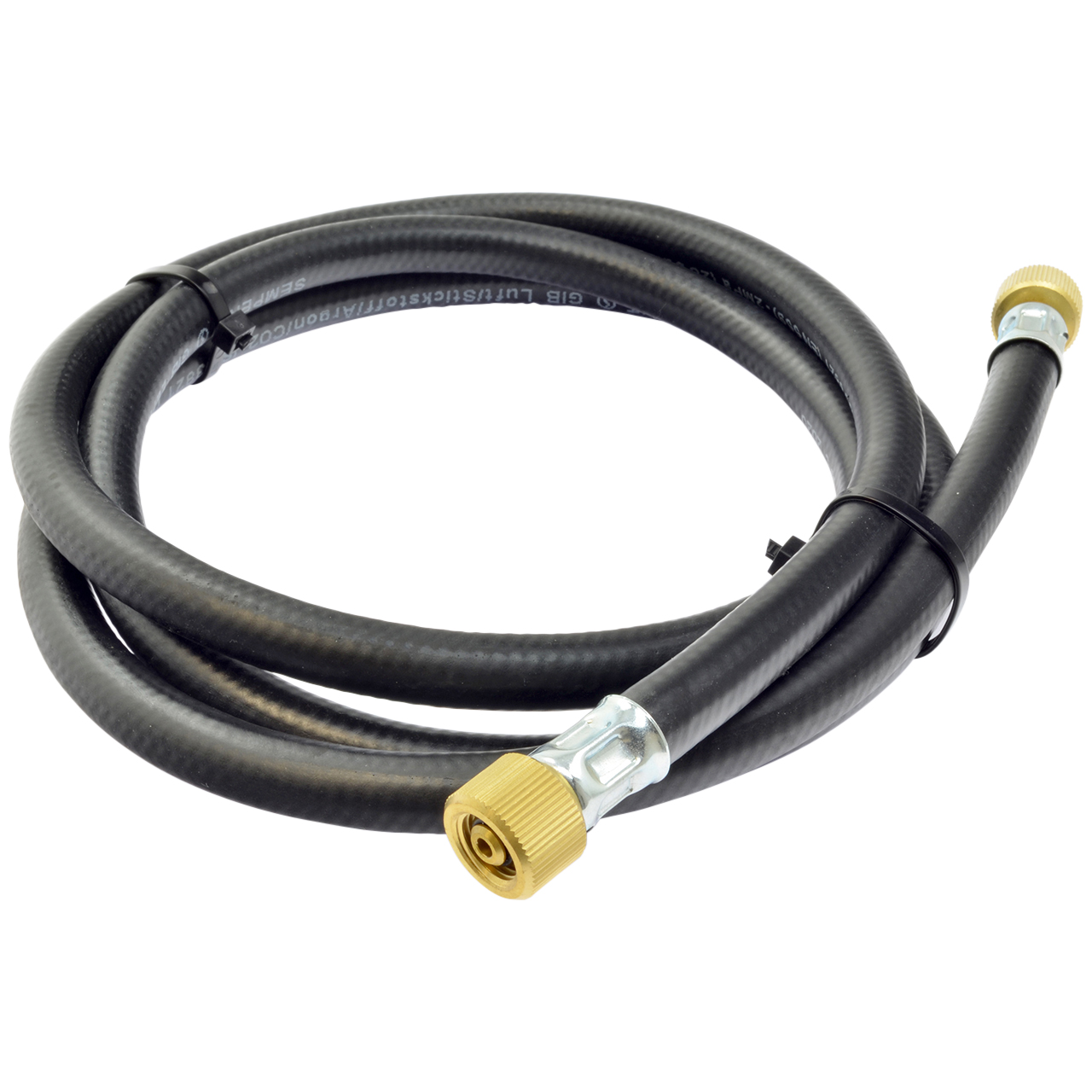 Gasschlauch GIB für Stickstoff/Argon/CO2, Ø 6,3x3,5 mm, 2x G 1/4" gerändelt