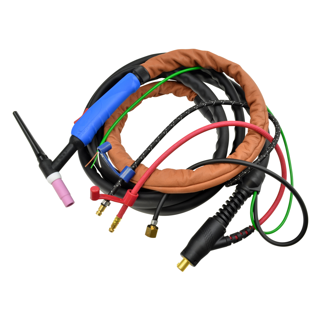 Brenner SR18, 8 Meter, wassergekühlt, Doppeldrucktaster, 13 mm Dorn, Gas 1/4" RH