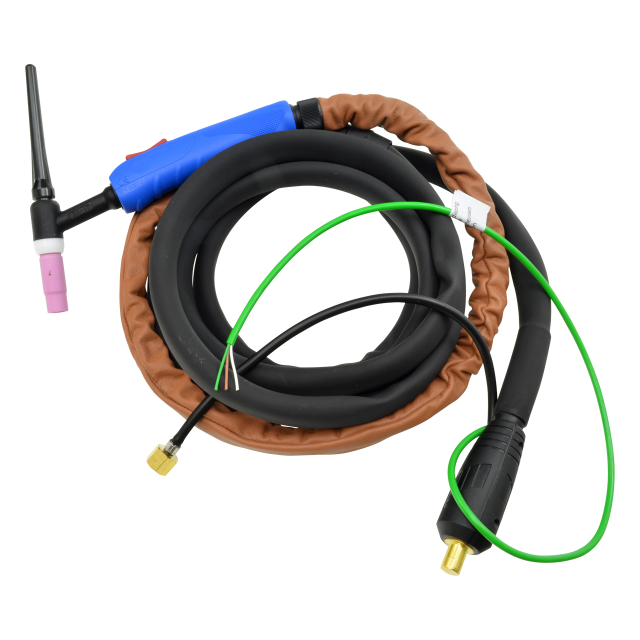 Brenner SR17, 8 Meter, gasgekühlt, Doppeldrucktaster, 13 mm Dorn, Gas 1/4" RH
