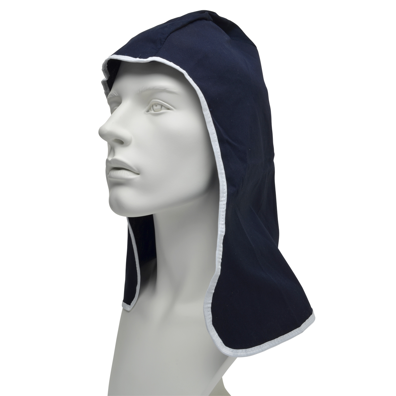 Kopf- & Nackenschutztuch, blau, Baumwolle, flammhemmend