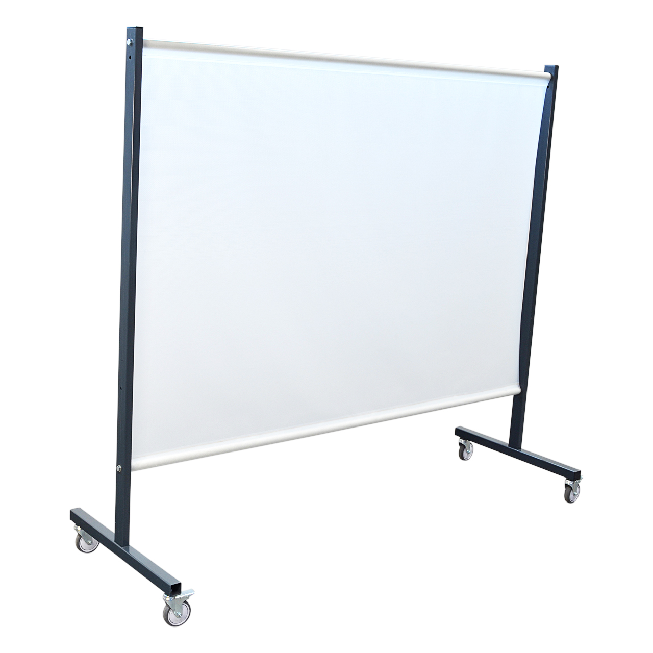 SST2 Schutzwand, 2,0 x 2,15 m (H x B), fahrbar, PVC-Gittergewebe, milchig weiß