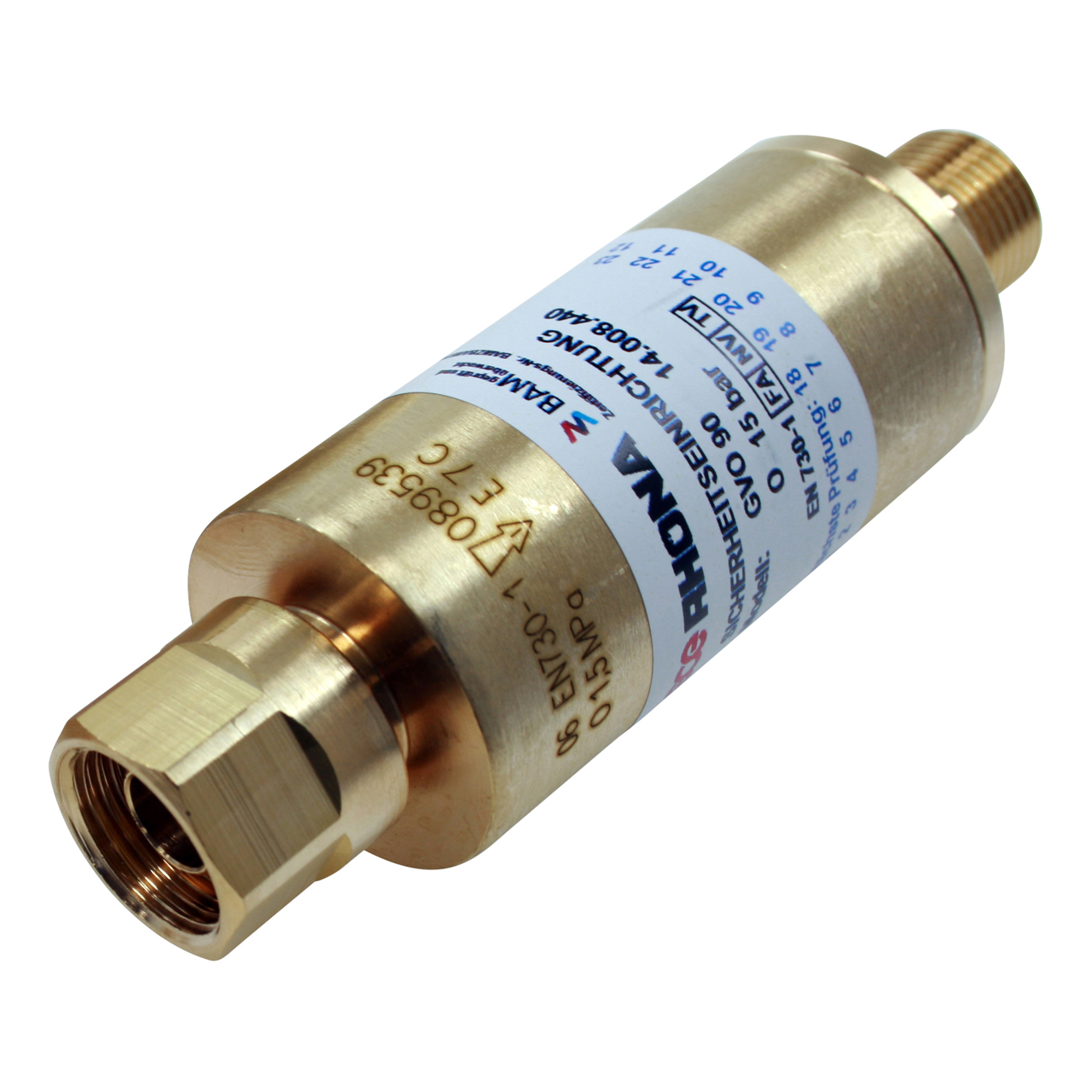 Sicherheitseinrichtung Druckminderer DG91N, Sauerstoff, 3/8" RH