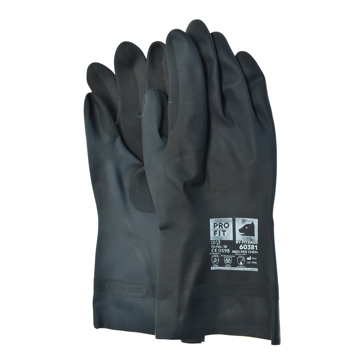 Neoprenhandschuh mit Stulpe, 5-Finger, dunkelblau