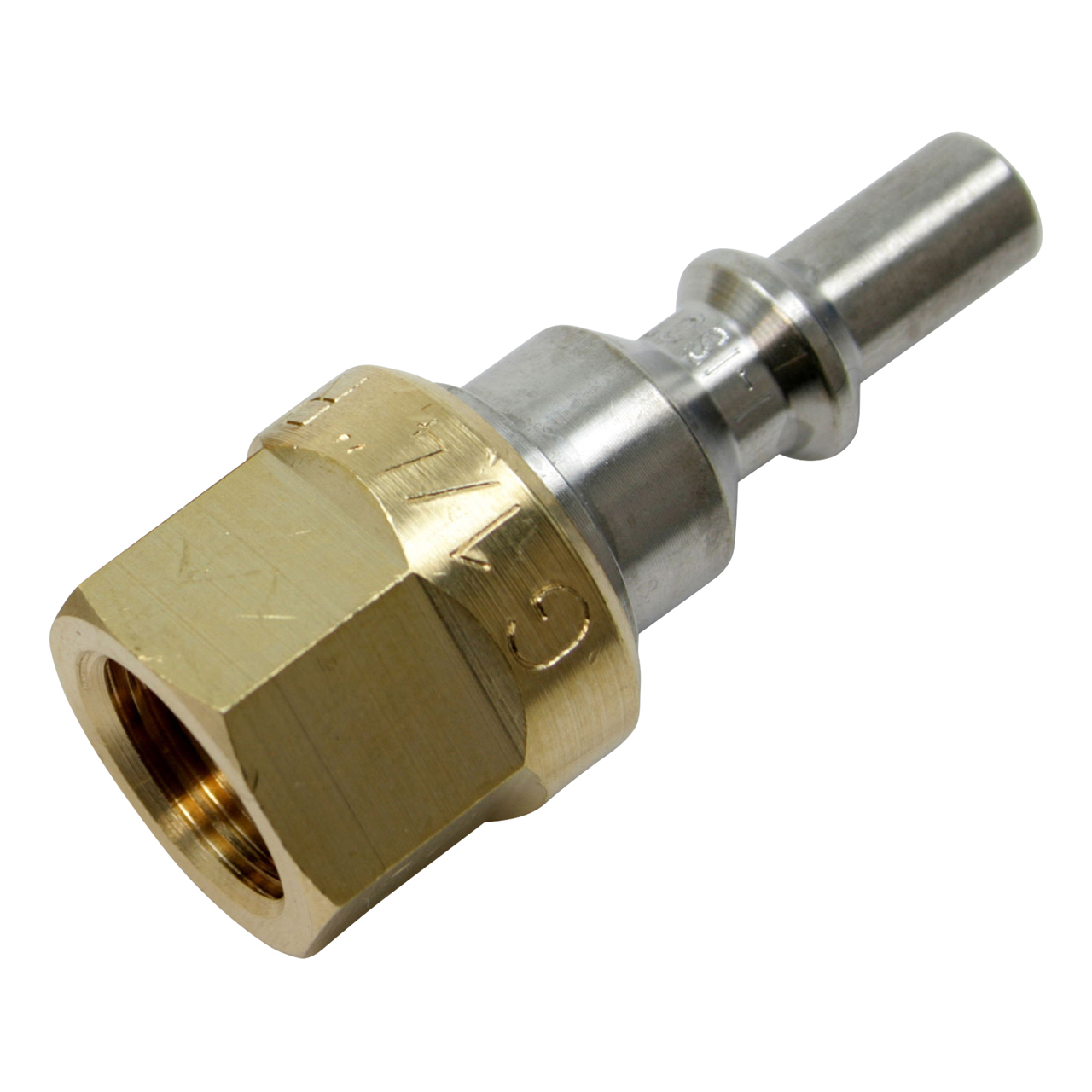 Kupplungsstift D-Serie (EN 561), Sauerstoff, mit Überwurfmutter 3/8" RH