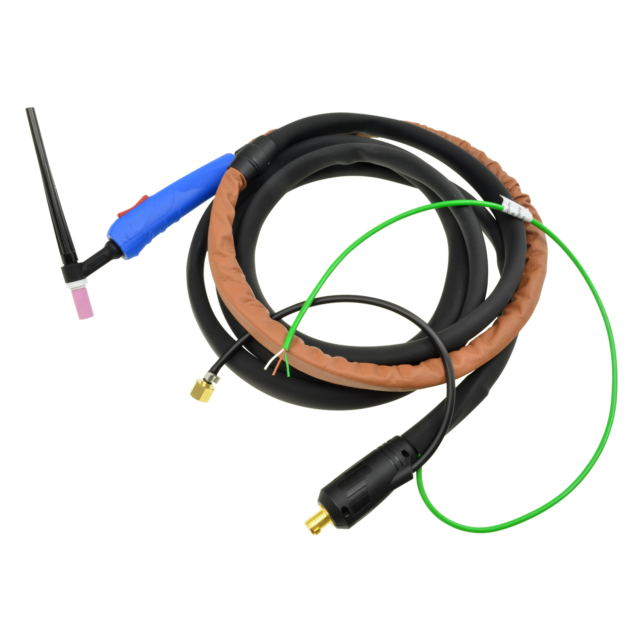 Brenner SR9, 4 Meter, gasgekühlt, Doppeldrucktaster, 13 mm Dorn, Gas 1/4" RH