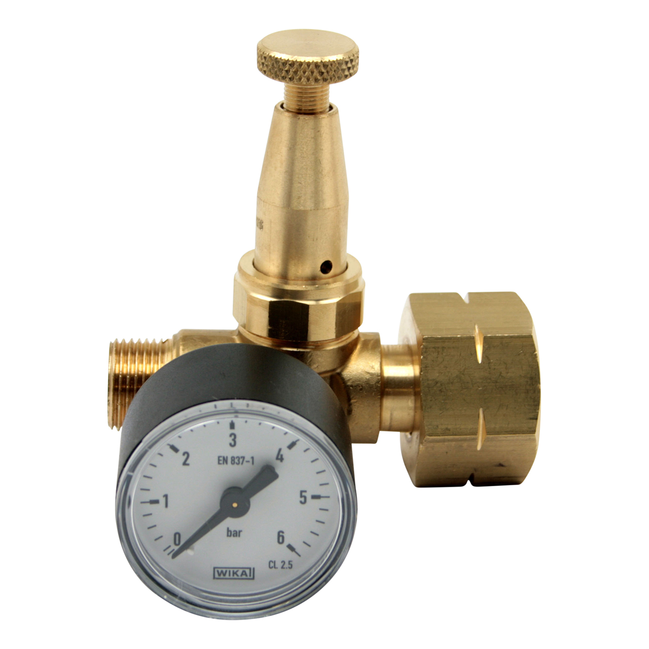 Druckregler für Flaschenanschluss bis 33 kg, G3/8" LH, 0,5 - 4 bar