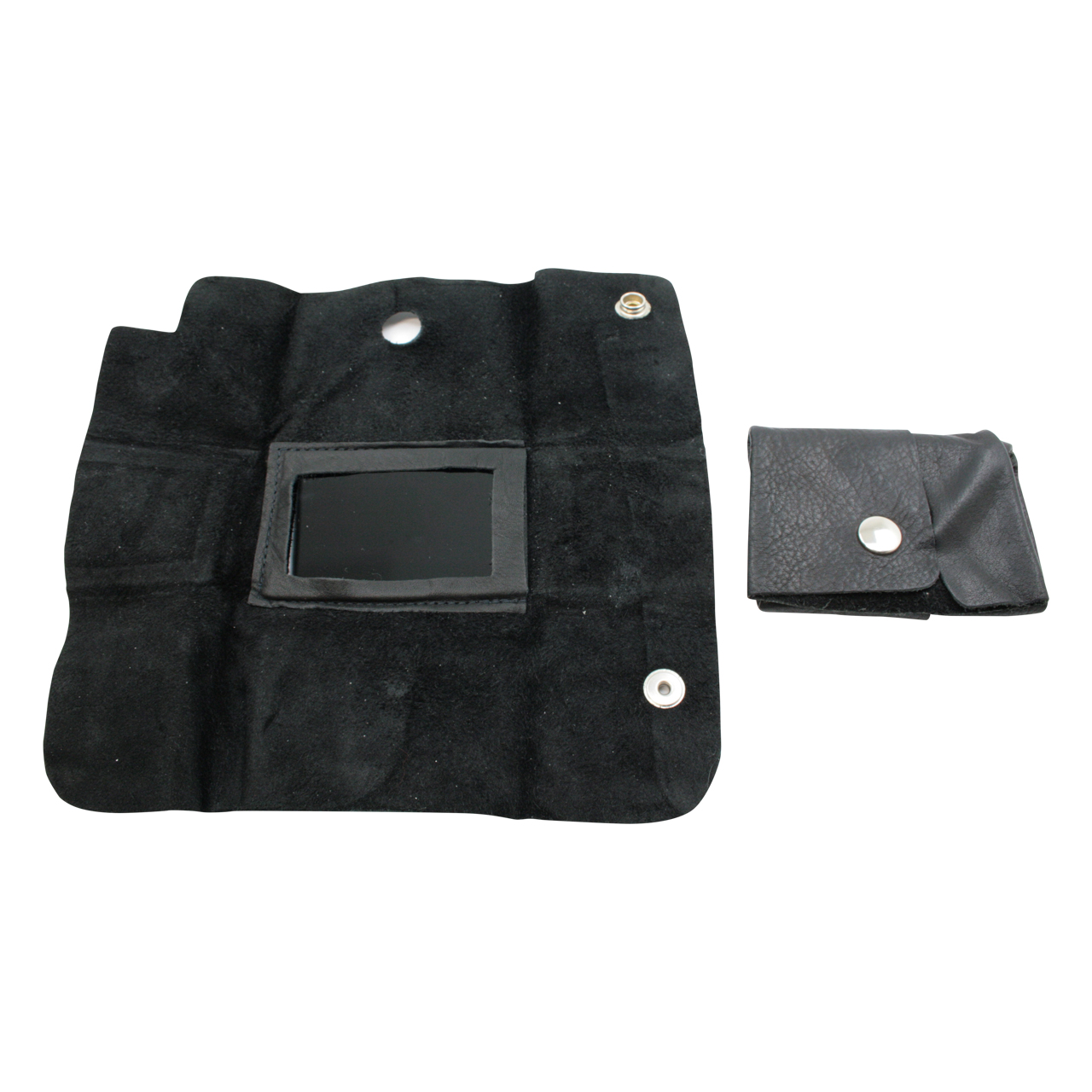 Taschenschild 200 x 200 mm, zusammenlegbar, Schweißschutzglas 90 x 55 mm, DIN 9