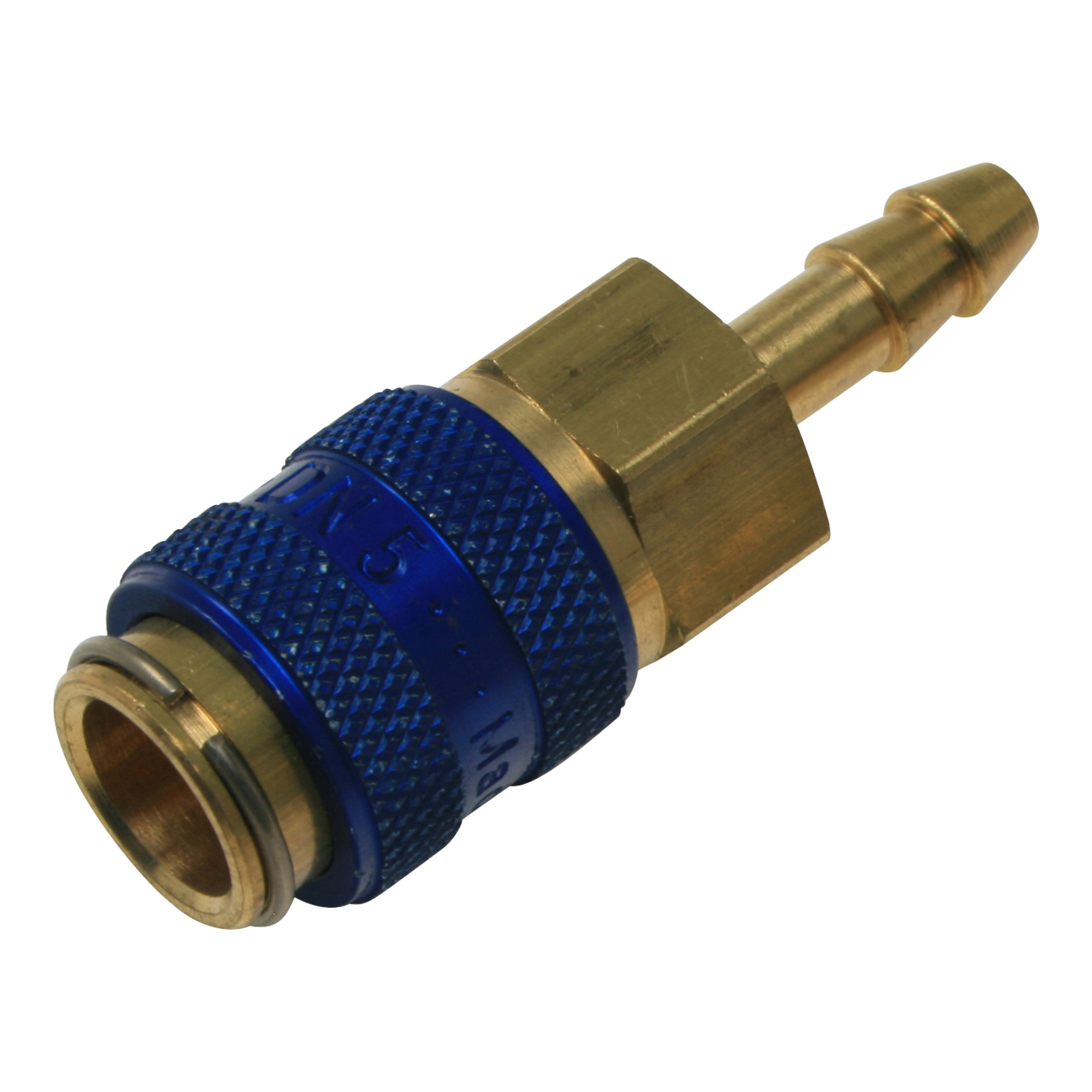 Kupplung NW 5 mit Tülle 5 mm, blau