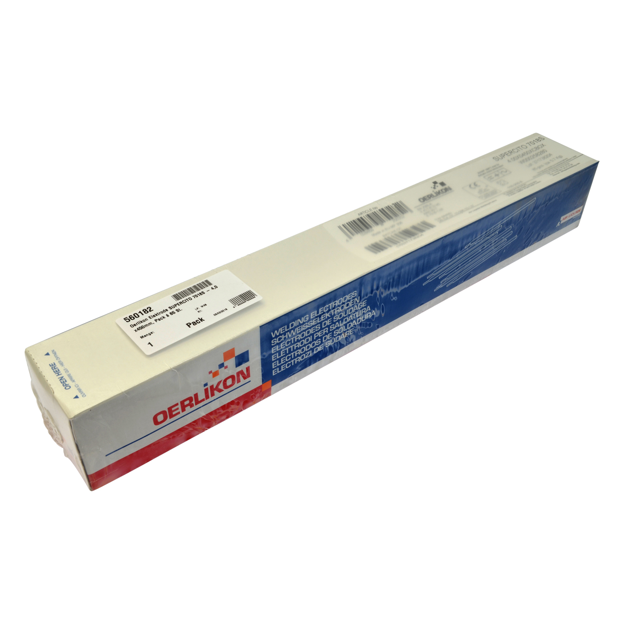 Schweißelektrode OERLIKON SUPERCITO 7018S, Ø 4,0 x 450 mm, 85 Stück/Pack, 5,7kg