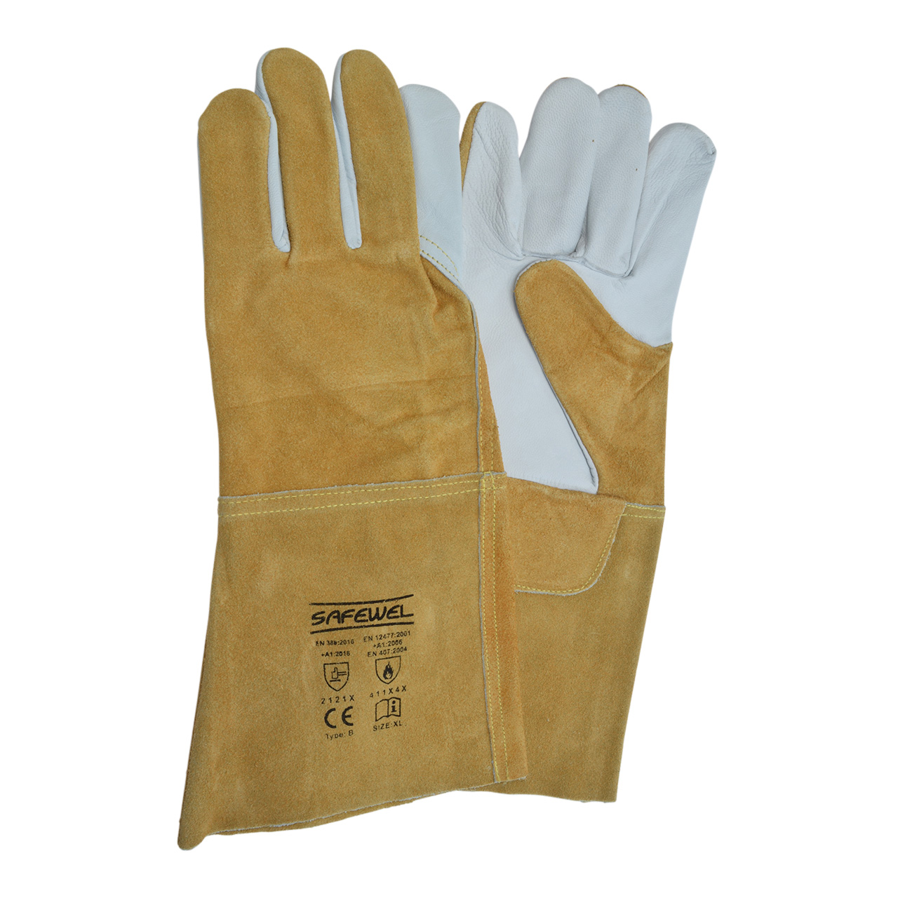 WIG/TIG Nappalederhandschuh, braun, Kevlar®, Länge 35 cm