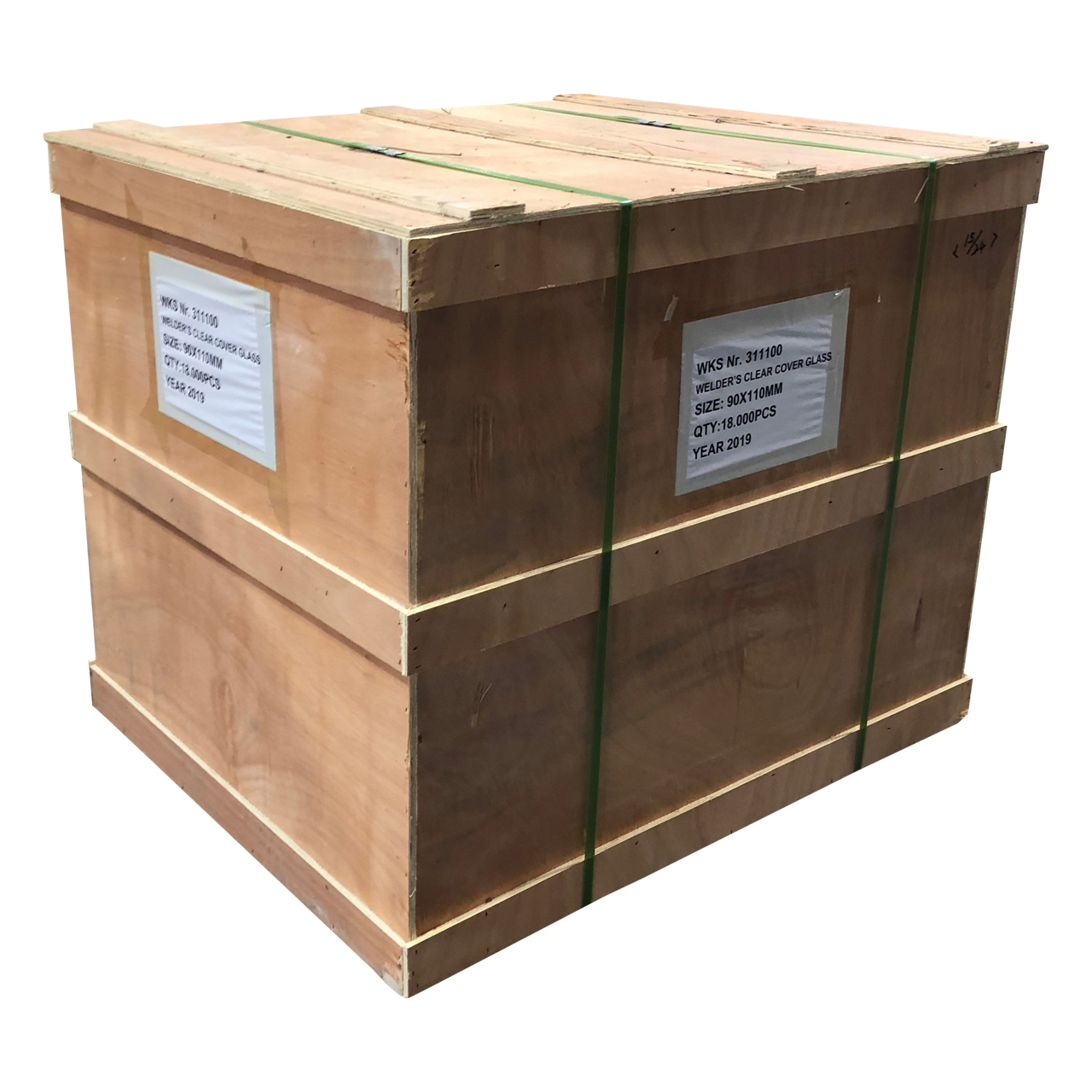 Vorsatzglas, Mineralglas, 90 x 110 mm, klar, 2 mm, 1 Palette á 18.000 Stück