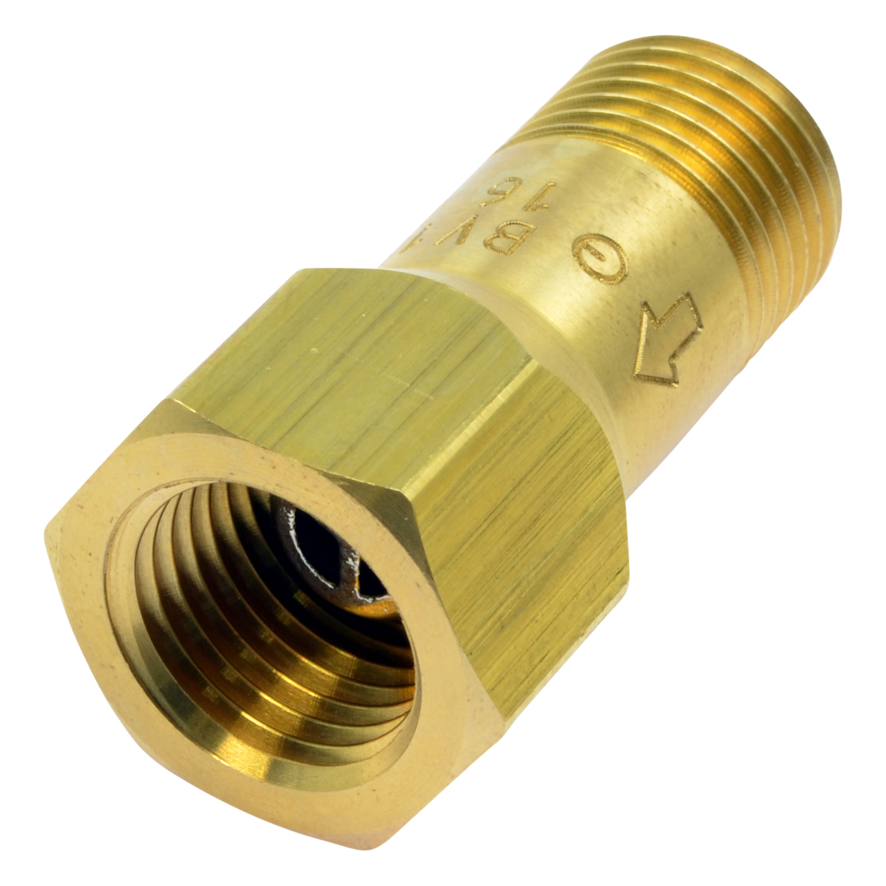 Gasrücktrittventil Innen-/Aussengewinde 1/4" RH