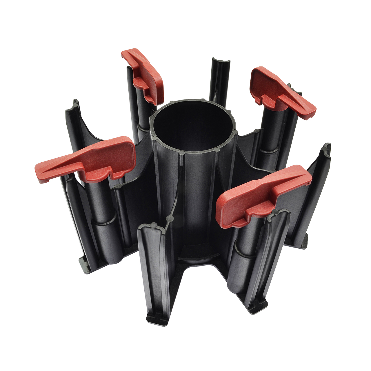 Adapter für 15 kg Schutzgasdrahtspulen, robustes Polyamid, 4 Schließhebel