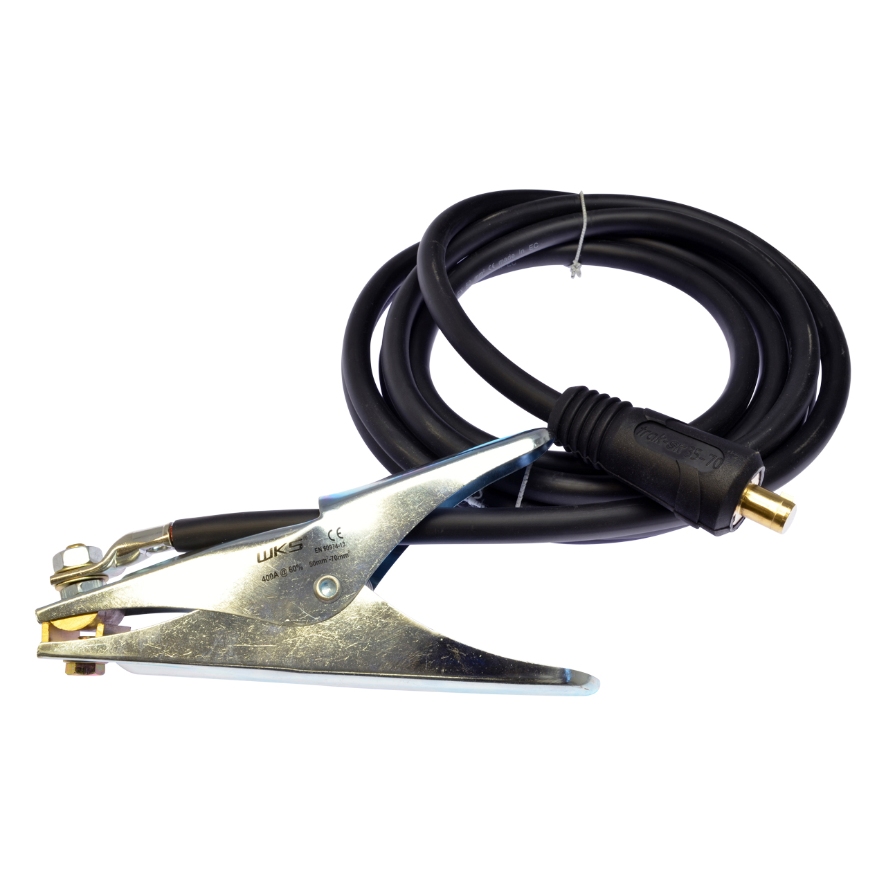 Massekabel PVC mit Masseklemme 400 A, 50 mm², Dorn 13 mm