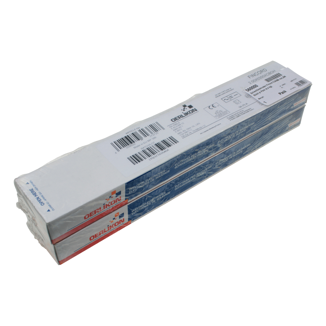 Schweißelektrode OERLIKON FINCORD 3,2 x 350 mm, 125 Stück/Pack, 4,3kg