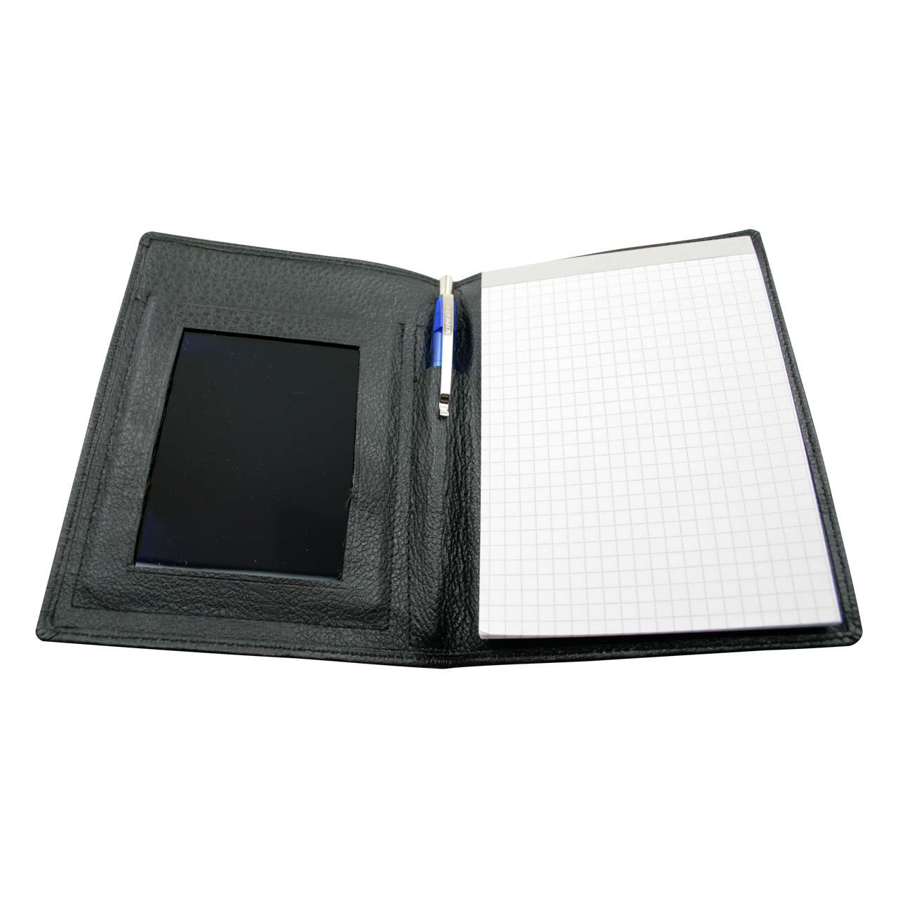 Taschenschutzschild mit Notizblock, Schweißschutzglas DIN 9