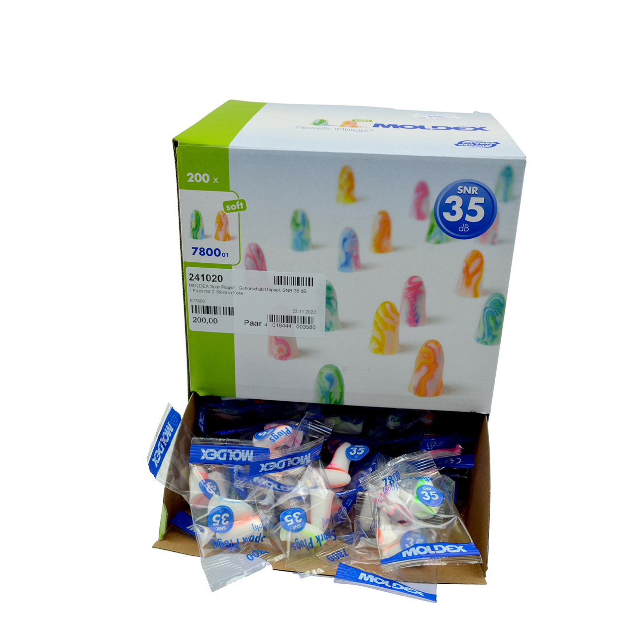 MOLDEX Spar Plugs®, Gehörschutzstöpsel, SNR 35 dB, Großpackung