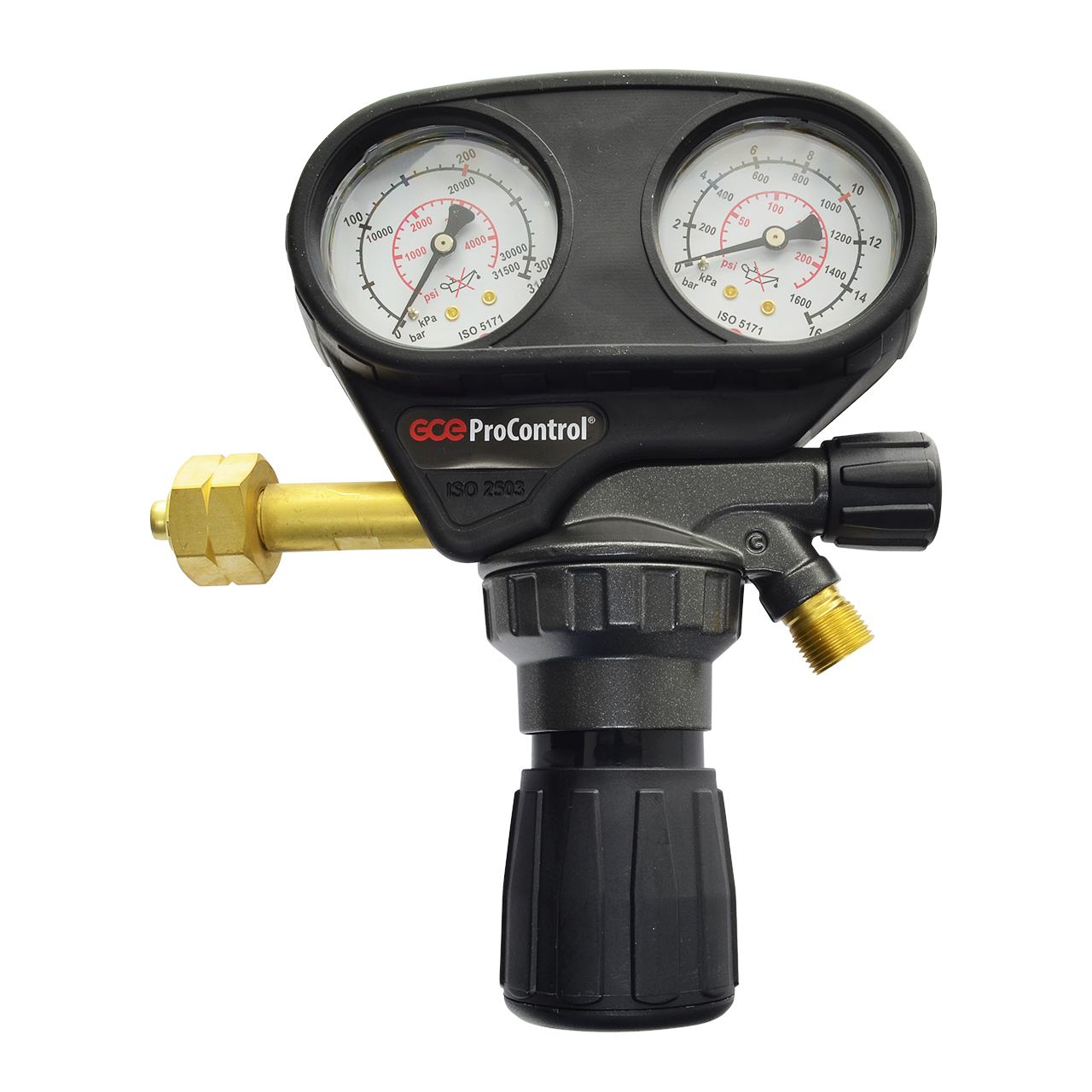 Flaschendruckminderer ProControl, Prüfgas, 200 bar, 0 - 10 bar