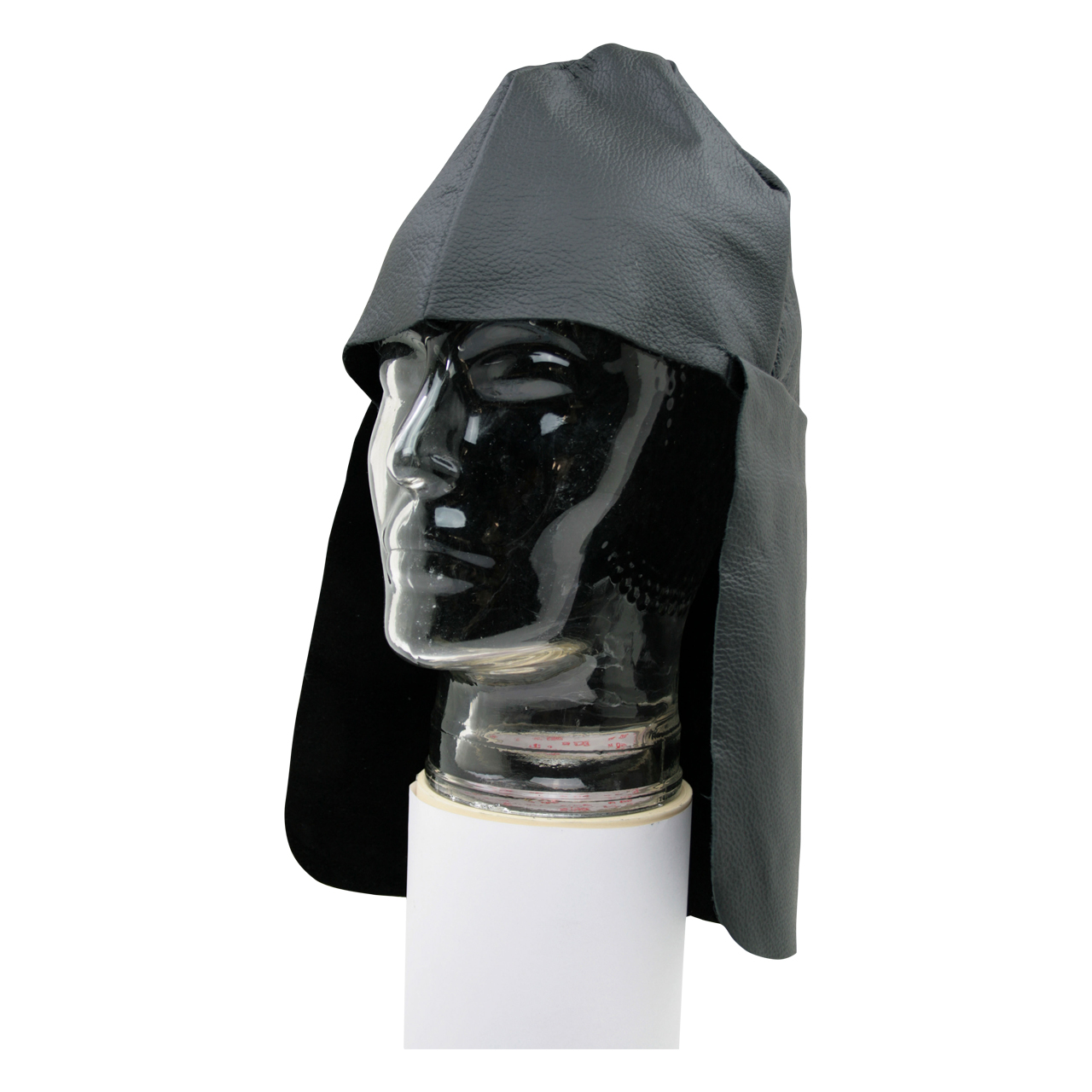 Kopfhaube aus Vollleder mit Nackenschutz